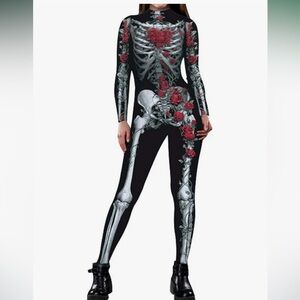 Skeleton and Roses Bodysuit